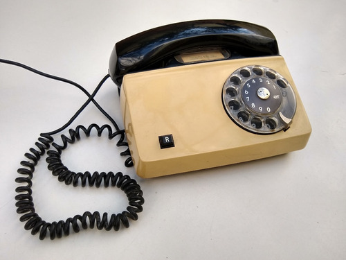 Antiguo Teléfono A Disco Ericsson Rectangular (funcionando)