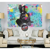 Cuadro Kaws Artístico Canvas Grueso Ckw8 140x90 Color Multicolor