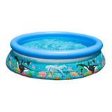 Pileta Inflable Redondo Intex Easy Set Ocean Reef 54900 3853l Multicolor