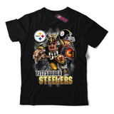 Remera Pittsburgh Steelers Equipo Nfl 28 Dtg Premium