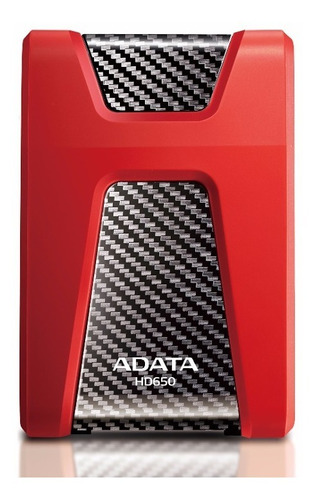 Adata Disco Duro Externo 1tb Portatil Hd650 Antigolpes Rojo