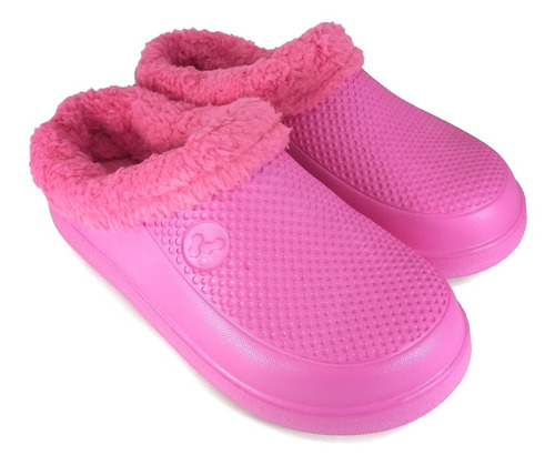 Pantufla Sueco Mujer Abrigo Peluche Lavable Gomon Harenna