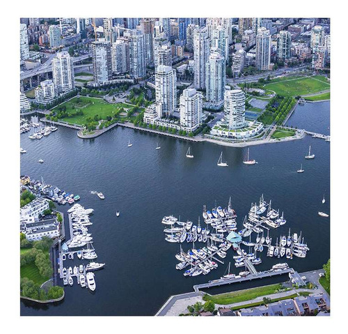 Vinilo 45x45cm Grandes Ciudades Del Mundo Vancouver
