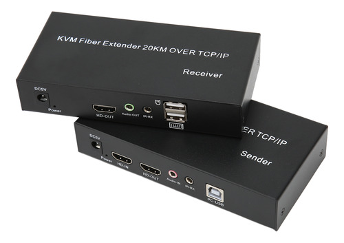 Transmisor Y Receptor Kvm, Extensor Hd, 20 Km, Fibra Monomod