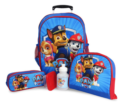 Kit Mochila Escolar Infantil Rodinhas G Patrulha Canina F3 