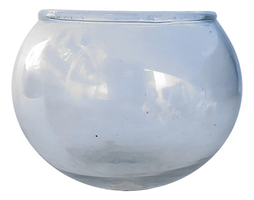 Mini Vaso Aquário Bolinha Ø6,5x5cm Vidro Transparente Decora