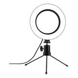 Ring Light Led Mesa Iluminador Pequena Tripé 6 Polegada 16cm