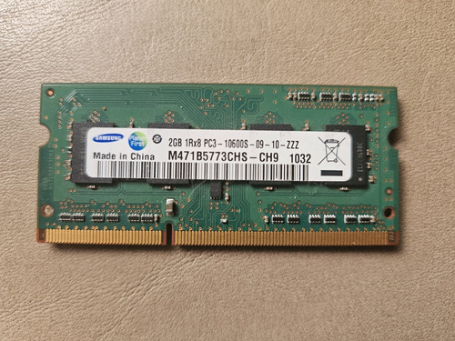 Memoria Ram Color Verde 2gb 1 Samsung M471b5773chs-ch9 Ddr3