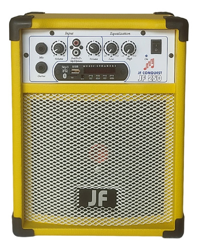 Caixa De Som Bluetooth 6 Pol. 30w Rms Cor Amarelo 110v/220v