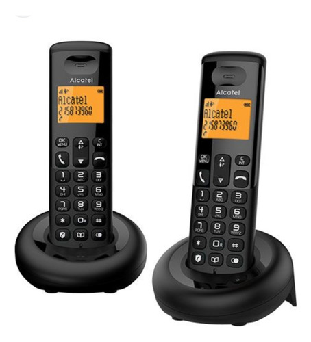 Teléfonos Inalambrocos Alcatel E260 Duo Altavoz Dec 6.0 Color Negro 110v