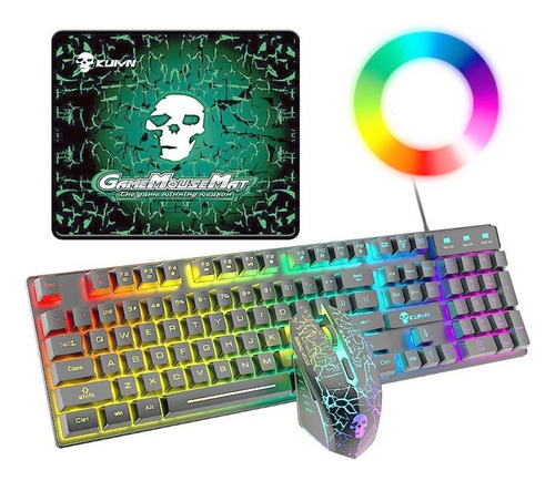 Kit Teclado Mouse Gamer Profesional Retroilumin Usb A