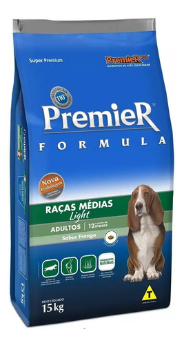 Ração Premier Pet Formula Cães Adultos Light 15kg Pett
