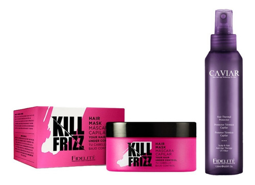 Protector Térmico Caviar + Mascara Kill Frizz - Fidelite 