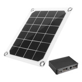 Kit De Panel Solar 3 En 1 De 10w Tipo C, Usb Y Cc De 5v,