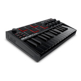 Controlador Usb Midi Portátil 25 Teclas Negro Akai Mpkmini3b