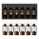 Llq Paquete De 12 Farolillos Decorativos Vintage, Mini Farol