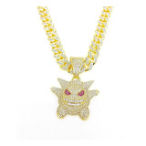 Cubana Cadena Eslabones Gengar Hip Hop Collares De Diamantes