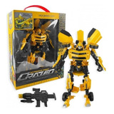 Figura Auto Robot Transformer Bumblebee Luz Muñeco Gigante Color Multicolor Personaje Bumble