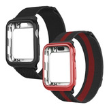 2 Correas Para Apple Watch Con Case Protector De Pantalla