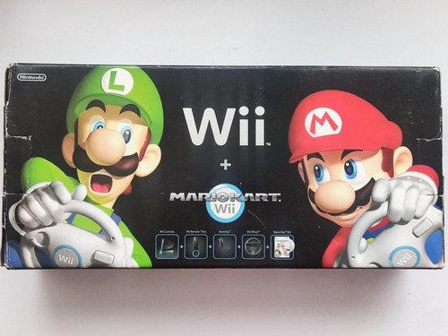 Nintendo Wii Edicion Mario Kart + Cabrilla En Caja Original