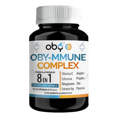 Vitamina C Liposomal + Zinc, Echinacea, Extracto De Ajo, Propoleo, Jengibre, Betaglucano Y Piperina | Suplemento Alimenticio Inmunidad Premium | Vitaminas Hombre Mujer | Oby Mmune Complex 60 Capsulas | MercadoLibre