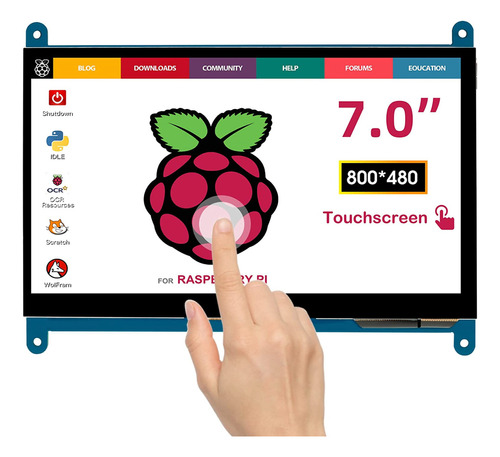 Pantalla Táctil 7'' Entrada Hdmi 800x480 Touch Raspberry