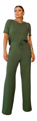 Conjunto Pantalona  Aero Look Básico Chik Viagem Escritório 