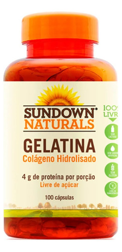 Colágeno Hidrolizado Importado Usa Sundown Naturals 100 Caps