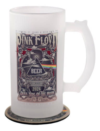 Tarro Cervecero Dark Side Of The Moon Pink Floyd Y Portavaso