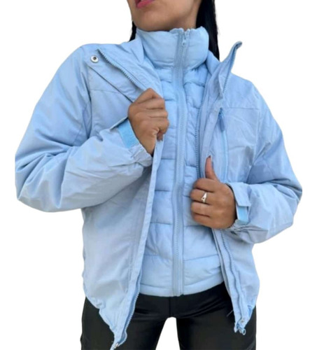 Campera 2x1 Impermiable Interior Con Plush Juvenil S Al 9xl