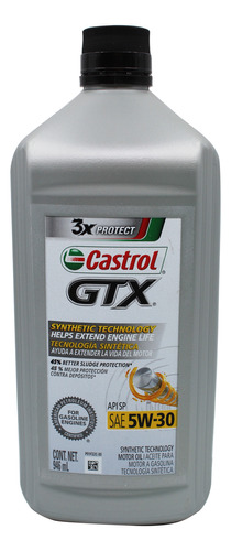 Aceite Castrol Gtx Ultraclean Sae 5w30 0.946l Semi-sintetico