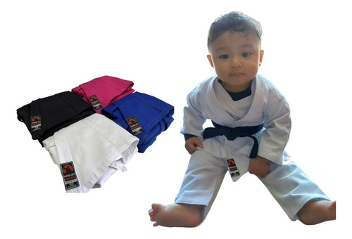Kimono Bebe Karate/jiujitsu/judo/aikido Até 2 Anos + Brinde