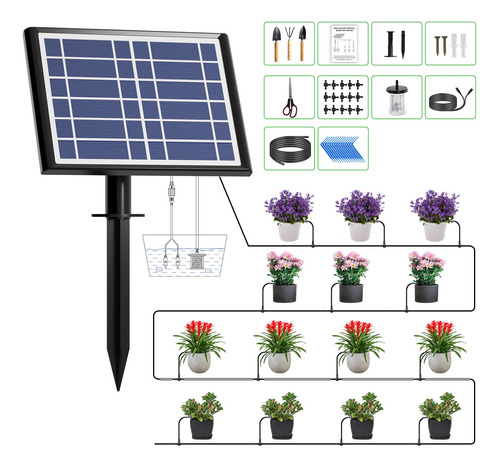 Sistema De Kit De Riego Por Goteo Automatico Solar 15