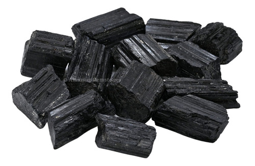 Cristales De Turmalina Negros Piedra Spera En Granel, 1/2 Lb