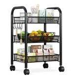 Carrito Organizador Multiusos 3 Niveles Con 360 Metal Ruedas