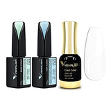 Esmalte De Uñas - 3pcs 15ml Base And Top Coat 12ml White Gel