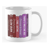 Taza Pila De Estantería De Tropos De Libros Románticos Calid