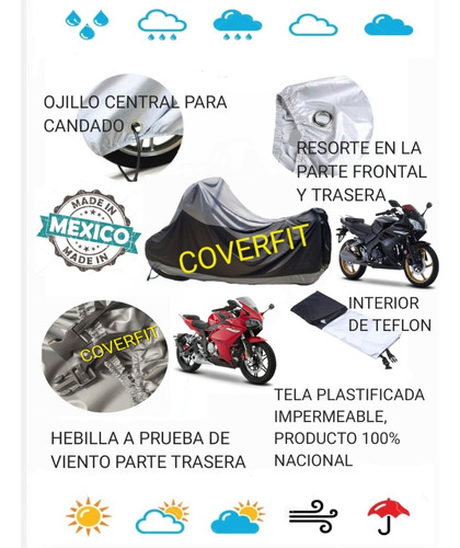 Funda Impermeable Para Motocicleta Italika Vort- X 