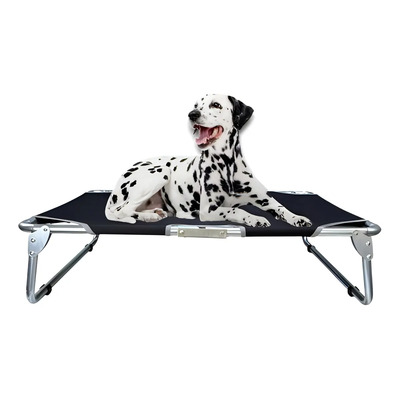 Catre Cama Elevada Plegable Para Mascota Raza L. Color Negro | Meses sin interés