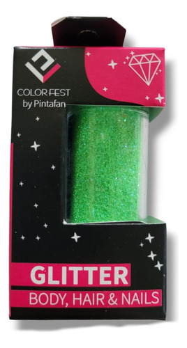 Glitter Maquillaje Polvo Cuerpo Pelo Uñas Fluo Metal 15 Grs