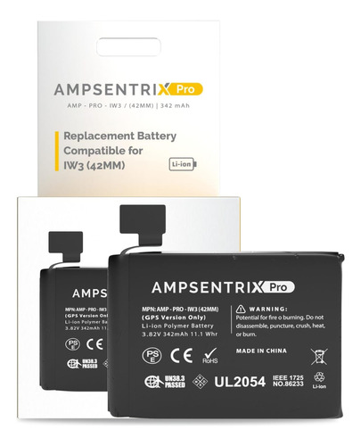 Batería Ampsentrix Para Apple Watch Serie 3 (42mm) Gps