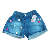 Shorts Bermuda Jeans Infantil Verão Menina Moda Blogueirinha