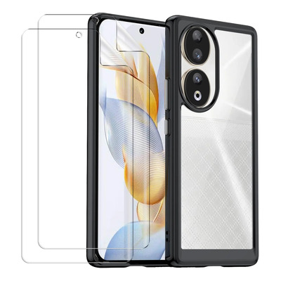 2x Mica Funda Para Honor 90 5g Case Uso Rudo Protector Pantalla Hidrogel Acrílico Transparente Carcasa | Meses sin interés