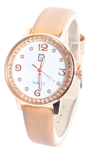 Reloj Pulsera Para Mujer Cuerina Con Brillantes Oferta !!!