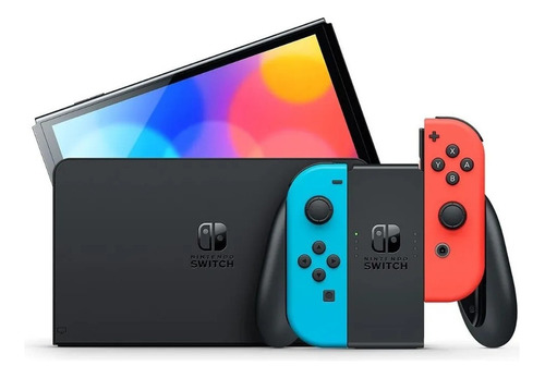 Console Nintendo Switch Oled 64gb - Azul E Vermelho Neon