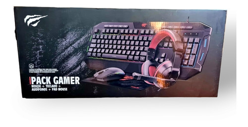 Gamenote Pack Gamer Teclado + Mouse + Audífonos + Pad Mouse 