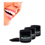 Kit X 3 Blanqueador Dental Miracle Teeth Coco Carbon Natural