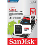 Cartão De Memória Microsdxc 200gb Sandisk Ultra Classe 10