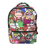 Nintendo Super Mario Mochila Para  Bolso Escol