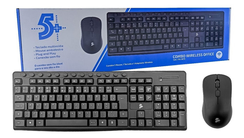 Kit Teclado/mouse 5+ Sm/fio Bluetooth Wireless 2.4ghz Office